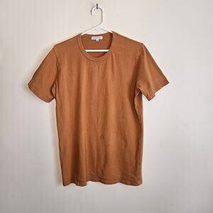 Gustin Men's Organic Cotton Short Sleeve Tee, Mustard, Sz M